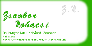 zsombor mohacsi business card