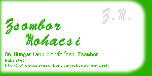 zsombor mohacsi business card
